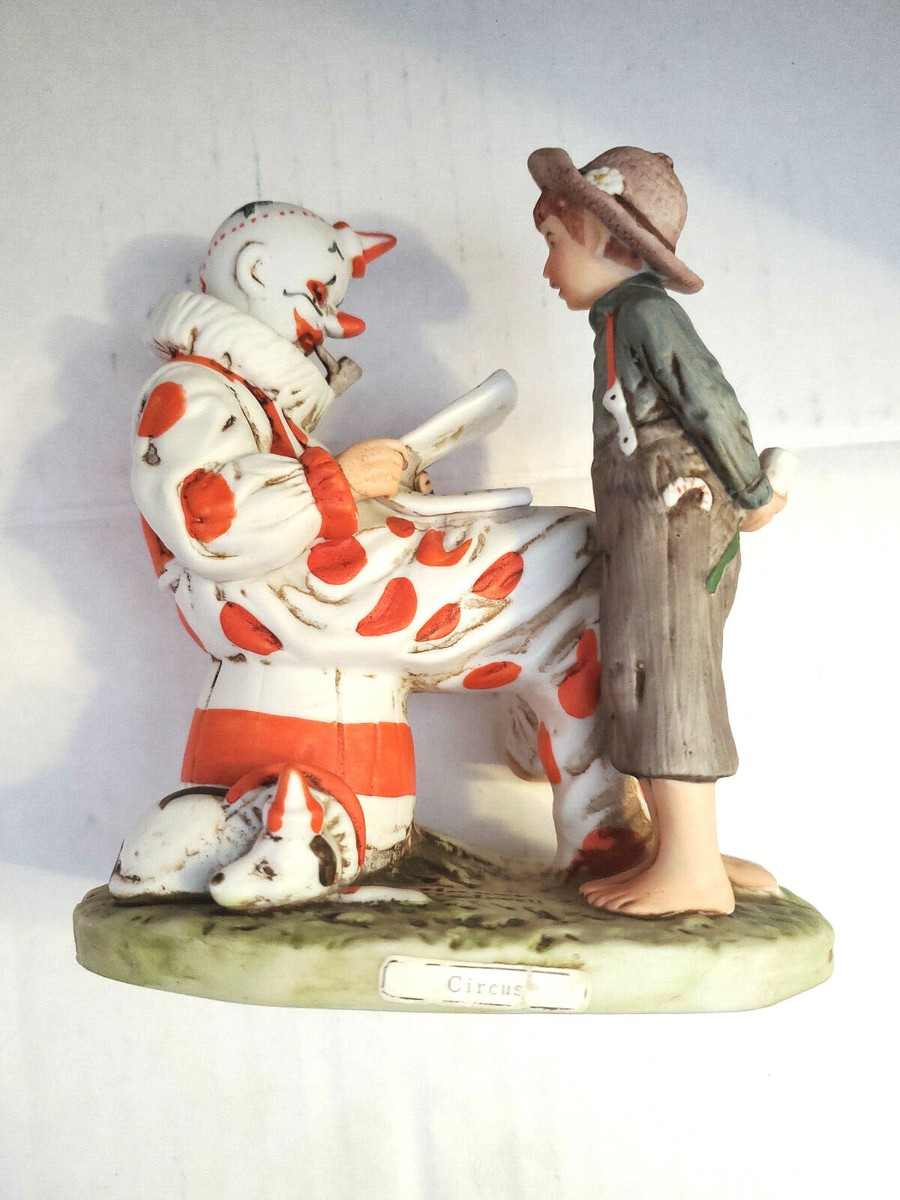norman rockwell circus (rare!! 送料込み!! ) Vintage Norman Rockwell Figurine 