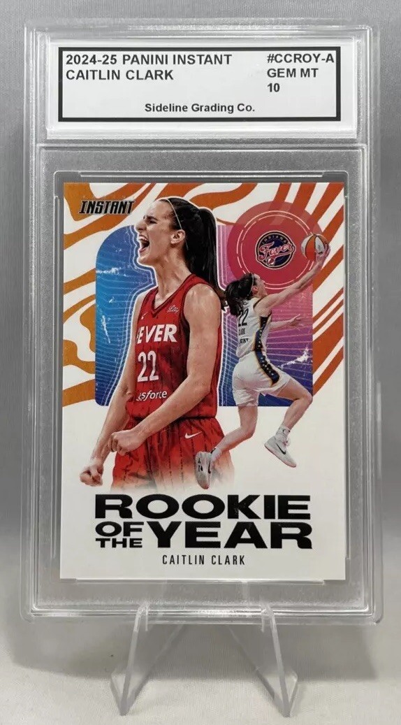 Caitlin Clark Graded Gem Mint 10 Rookie 2024-25 Panini Rookie of the Year Rare