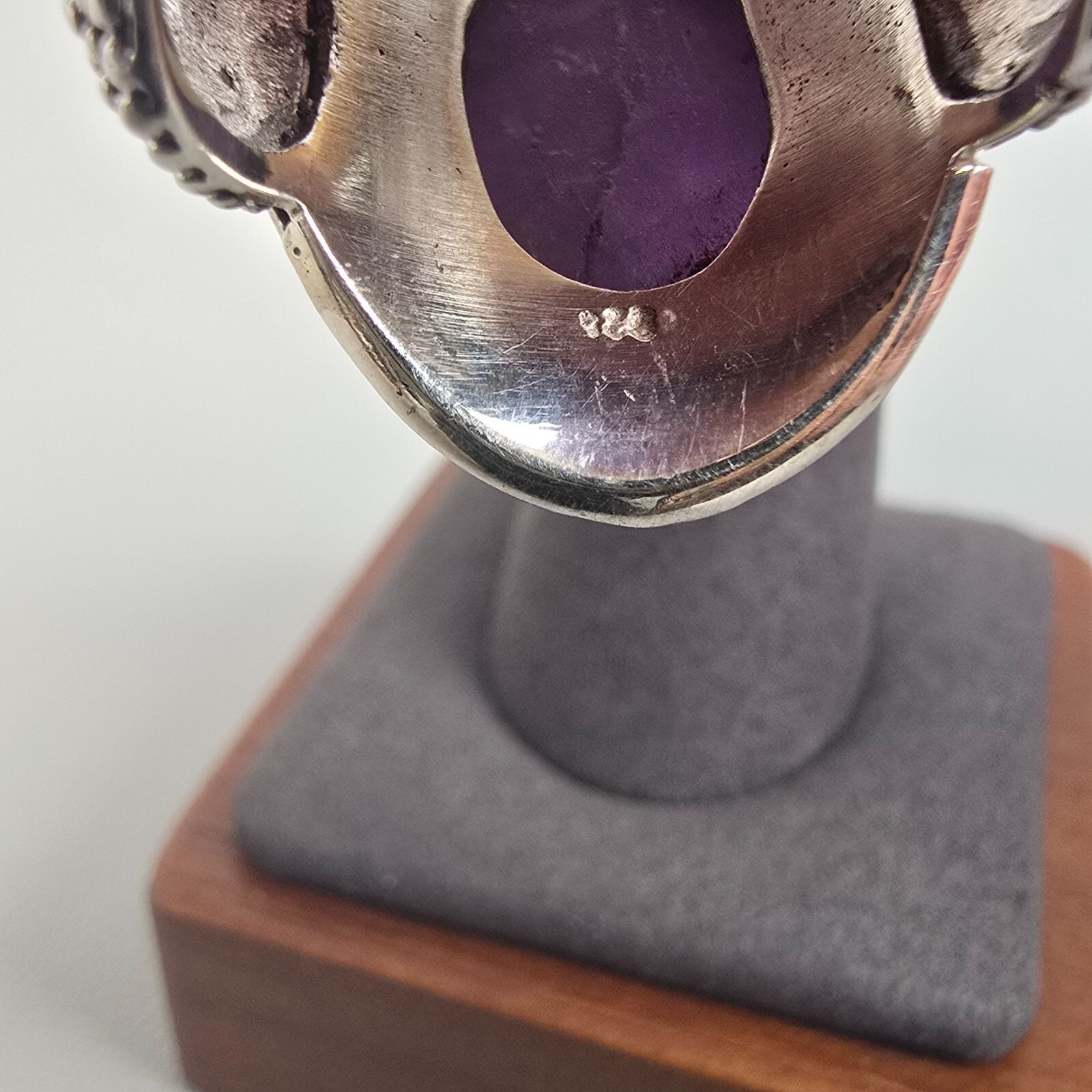 Large Statement 925 Sterling Silver Raw Amethyst … - image 6