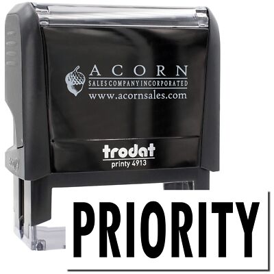 Large Self-Inking Priority Stamp Size 7/8'' Tall x 2-1/4'' Wide