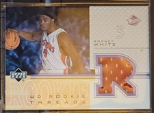 RODNEY WHITE 2001-02 UD Upper Deck Rookie Threads Game Jersey