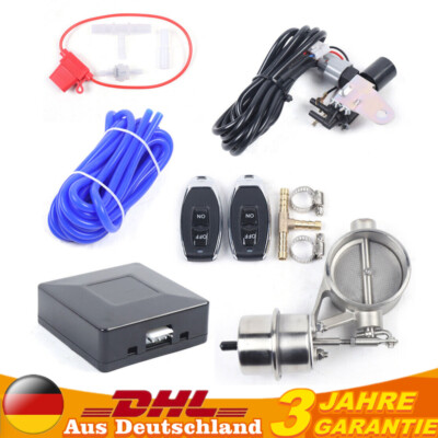Auspuffklappe Elektrisch Klappenauspuff Steuerung Abgasregelventil Set Edelstahl