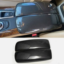 Für BMW X5 X6 E71 E70 Carbon Faser Farbe Auto Center Armlehne Box Trim Abdeckung