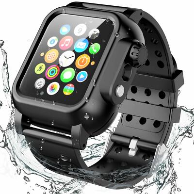 For Apple Watch 4 Series 6 5 44mm Waterproof Case Protective & Band Watch Rugged | eBay
