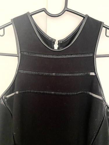 Classy Minimalist Cocktail Party Dress Bodycon A-Line YIGAL AZROUEL Black 4 - Picture 4 of 7