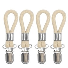 4pcs Tea Towel Clips for Hanging with Loop Kitchen Metal Hooks Holder Clamps