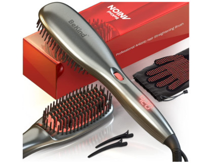 Alisador De Pelo Anti Estático Cepillo Plancha Cerámica Rápido Fácil De  Usar | eBay