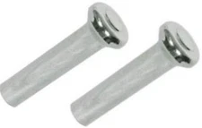 68-73 MUSTANG DOOR LOCK KNOBS PAIR, NEW