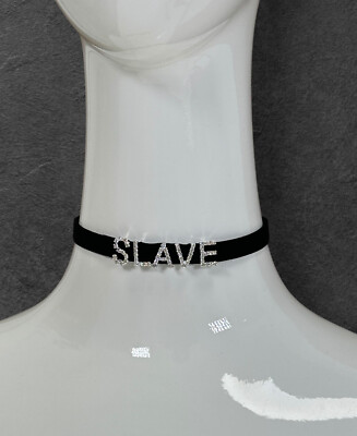 DIY Personalized Rhinestone Letter Custom Name Necklace PU Leather Choker Collar