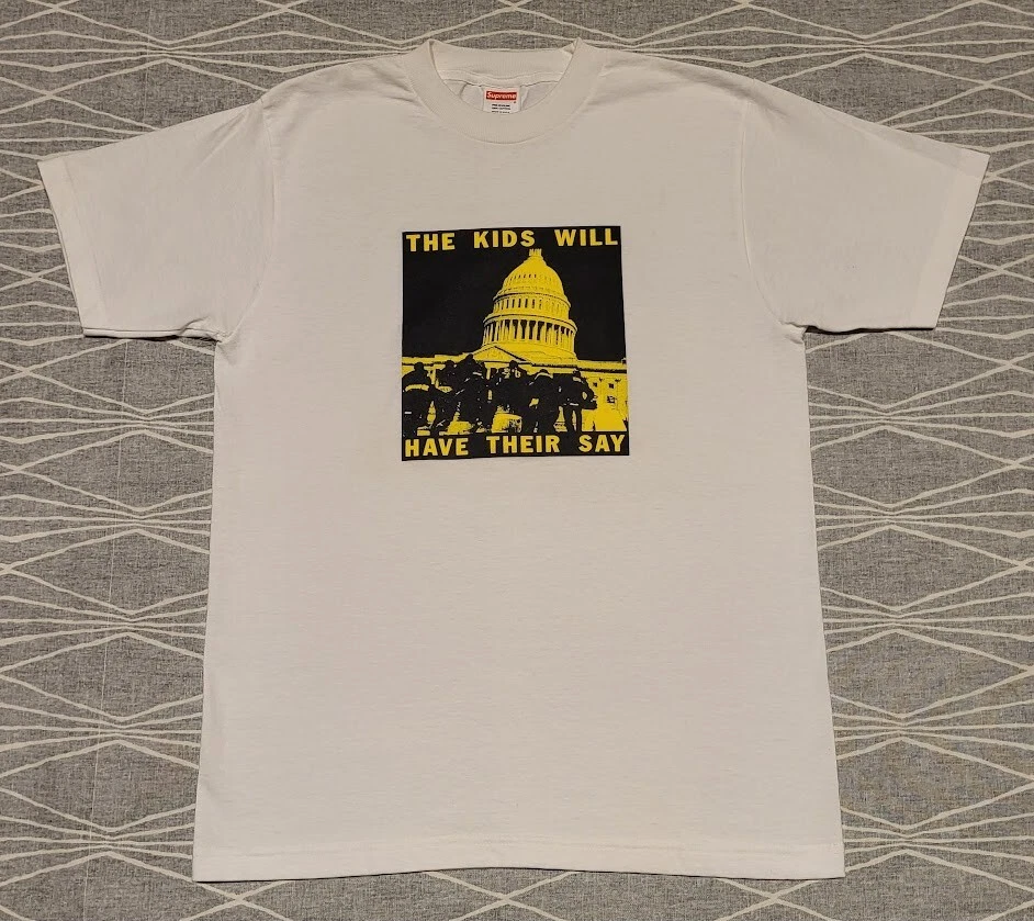 T shirt homme blanc Supreme 2009 The Kids Will Have Their Say taille moyenne