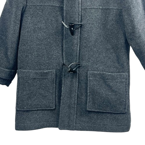 S. Rothschild Boy’s Dark Gray Wool Hooded Duffle Coat Size 6 Toggle - Picture 2 of 13
