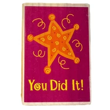 You Did It! Star  - Teacher's Wood Mounted Rubber Stamp