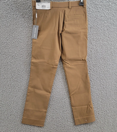 Michael Kors Solid Classic Fit Stretch Dress Pants Big Boys 10R Camel Button Zip - Picture 14 of 18