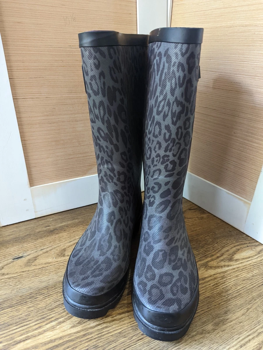 Leopard cheap rain boot