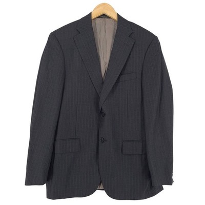 Corneliani Blazer Gestreift Schurwolle Sportjacke Kw7 Größe EU 50 UK/US 40R