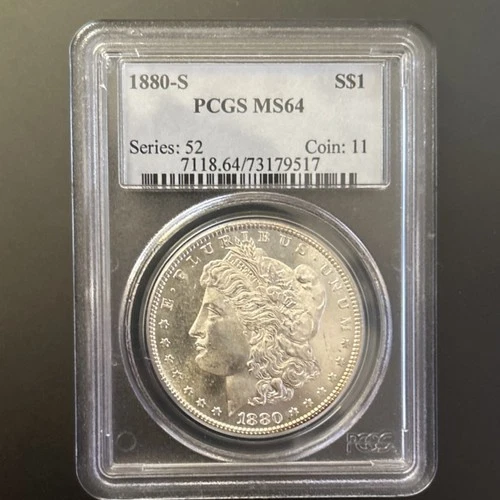 1880-S Morgan Dollar PCGS MS64 Silver San Francisco $1 Coin KM#110