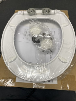 #ad Signature Hardware 447327 Bradenton Soft Close Quick Release Toilet Seat White $22.77