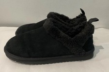 Koolaburra Advey by UGG 1133080 Women Sz 9 Black Slip On Faux Fur Slipper/Boot
