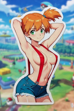 Anime Waifu Sticker Misty Pokemon Explicit Weatherproof 3 6 Car Decal