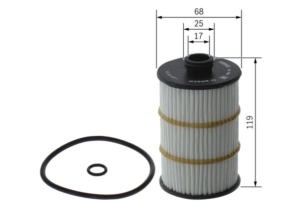 Bosch ÖLfilter Mit Dichtungen FüR Audi A6 C7 A7 A8 Bentley Continental Flying-image