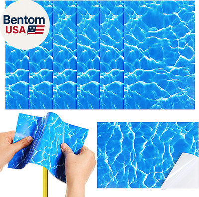 6 Pcs PVC Pool Repair Patches 8.45X5.51 Inch - Heavy-Duty Vinyl Adhesive Patch K