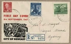 Australia 1947 Symth Newcastle Registered FDC Cover to Otto Kugel
