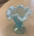 Fenton Hobnail Fluted 4” VASE Vintage