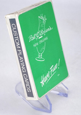 Pat O'Brien's New Orleans Custom Playing Cards Deck Plastic Coated - New Sealed