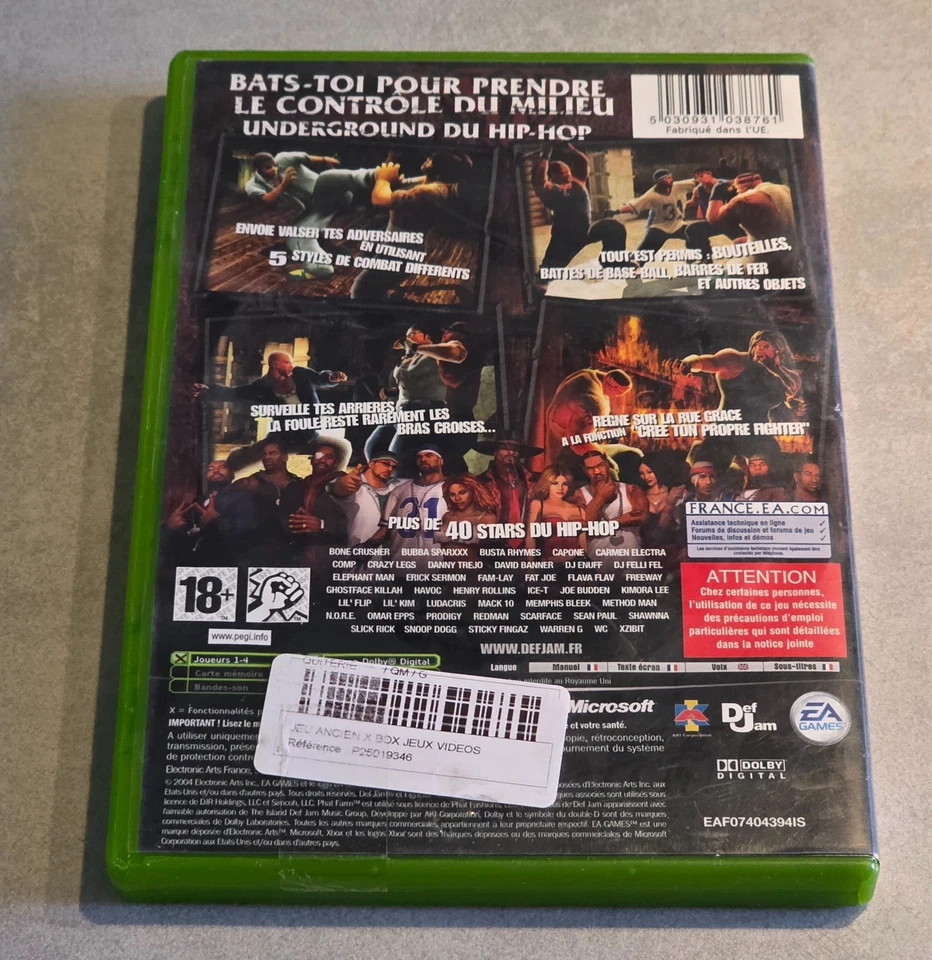 DEF JAM FIGHT FOR NY MICROSOFT XBOX SN - Bild 2 von 3