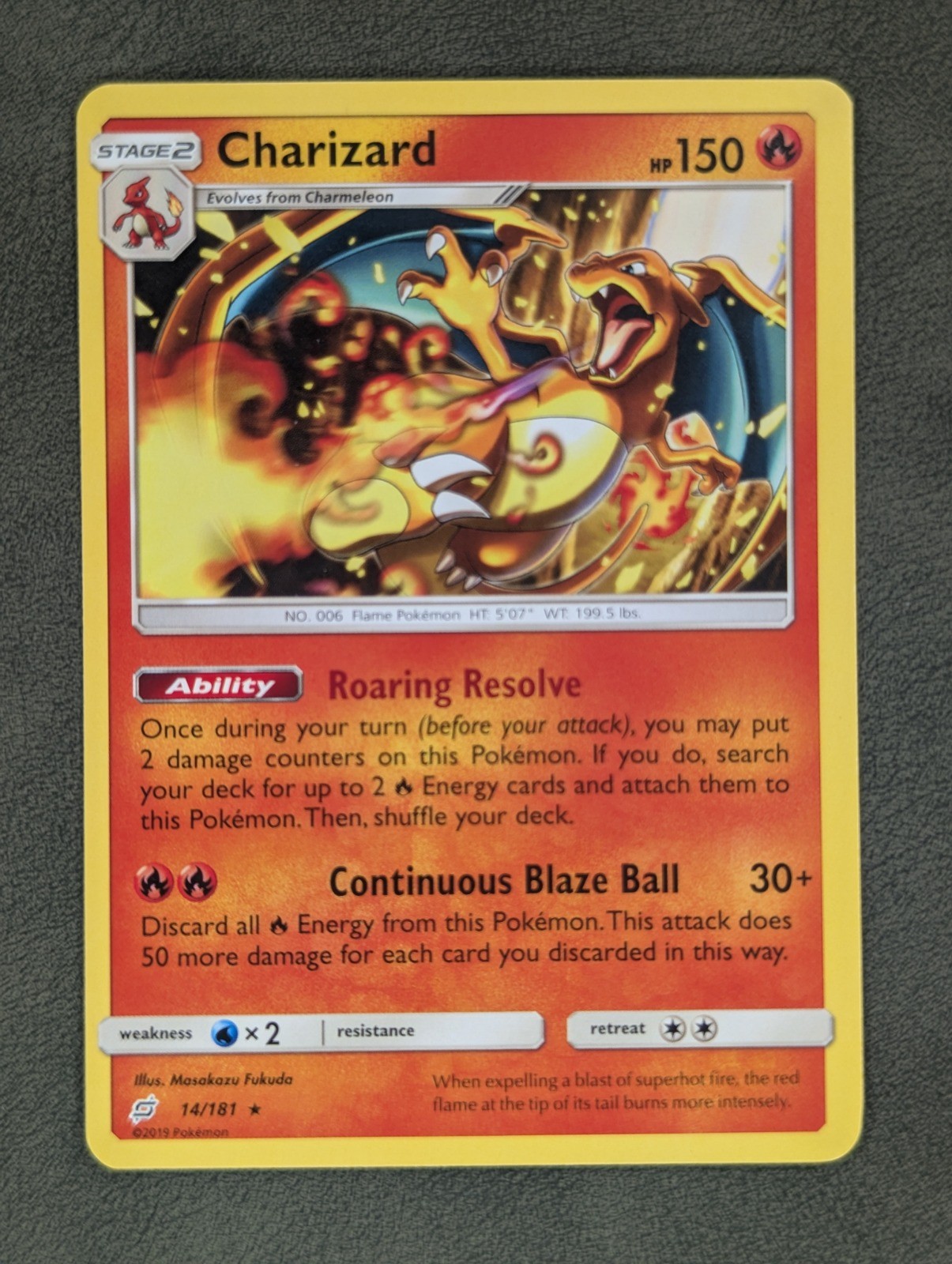 Charizard 14/181 Pokémon TCG Rare SM - Team Up Near Mint