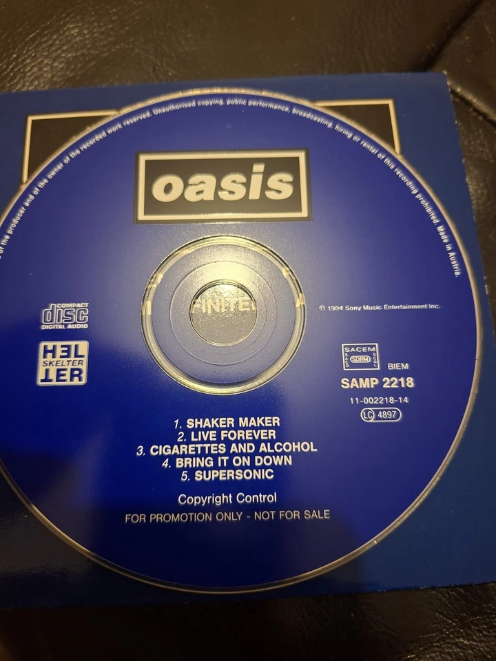 Oasis Promo Cd 5 Track Definitely Maybe Promo  - Image 3 of 4