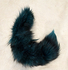 Black Faux Fur Animal Costume Tail Accessory One Size Adult Unisex