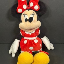 Disney Store Authentic Minnie Mouse Plush in Red Polka Dot Dress