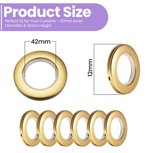 10pcs Plastic Self Sealing Eyelet Rings Rapid Repair Curtain Header Eyelets 42mm - Picture 8 of 72