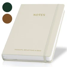ZICOTO Aesthetic Thick Notebook Journal For Women 7" x 10" - Modern Linen Ha...