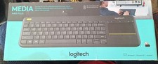 Logitech K400 Plus Wireless Touch TV Keyboard Easy Media Control Box New 13