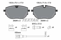 Bremsbelagsatz Scheibenbremse Q+ Textar 2626801 FüR VW Transporter T6 Caravelle