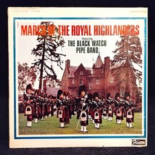 BLACK WATCH PIPE BAND "MARCH OF THE ROYAL HIGHLADERS" RARE 1980 NM COVER & VINYL