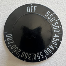 DIAL 200-550 F.  BLACK fits .187 Stem Flat "Down"  2 1/4" diameter NEW   40-377