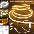 220V Neon COB LED Strip Lights Flexible Selfadhesive Tape Light Waterproof IP67
