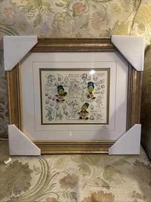 Disney Jiminy Cricket Model Sheets Framed Pin Set 4280/7500 Edition