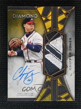 2022 Topps Diamond Icons Gold 1/1 Chipper Jones Jumbo Patch Auto HOF 07o4