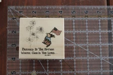 UPTOWN Stamp HOLLY POND HILL BLESSED IS THE NATION GOD LORD 4th Of July WHEELER