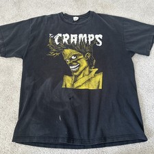Vintage 2003 Faded The Cramps Bad Music For Bad People T-Shirt Size XL 23x28