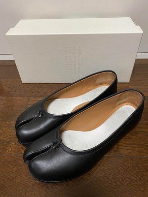 Maison Margiela TABI Ballet Pumps Flats Shoes Black Size 37 With