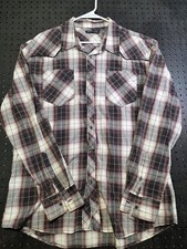 Affliction Plaid Button Down Metal Buttons Embroidered Back Mens 2XL