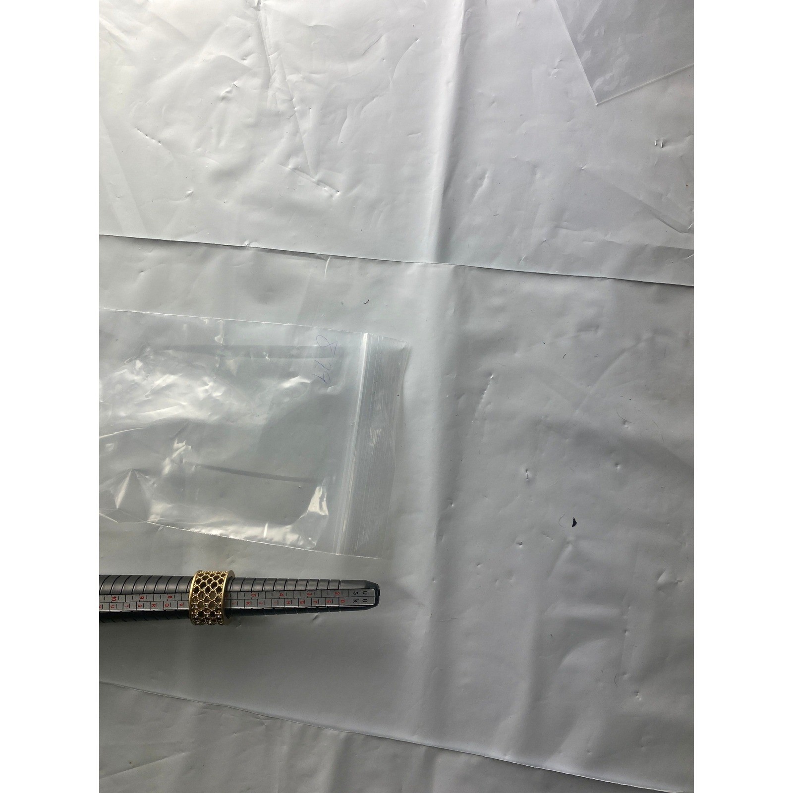 Gold Tone Textured Ring Statement Ring Womens Siz… - image 2