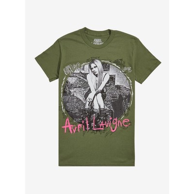 NWT Hot Topic Avril Lavigne Gr8est Hits Boyfriend Fit Girls T-Shirt in XL