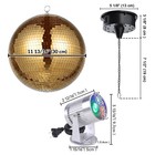 AplusChoice 12" Big Disco Ball Motor and Light 6RPM Rotator & 3W RGB Spotlight — photo 4