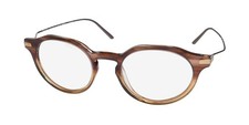 NEW PRADA SPR12Y SUNGLASSES TITANIUM OVAL BROWN FULL-RIM 13B-05R 48-20-145 JAPAN
